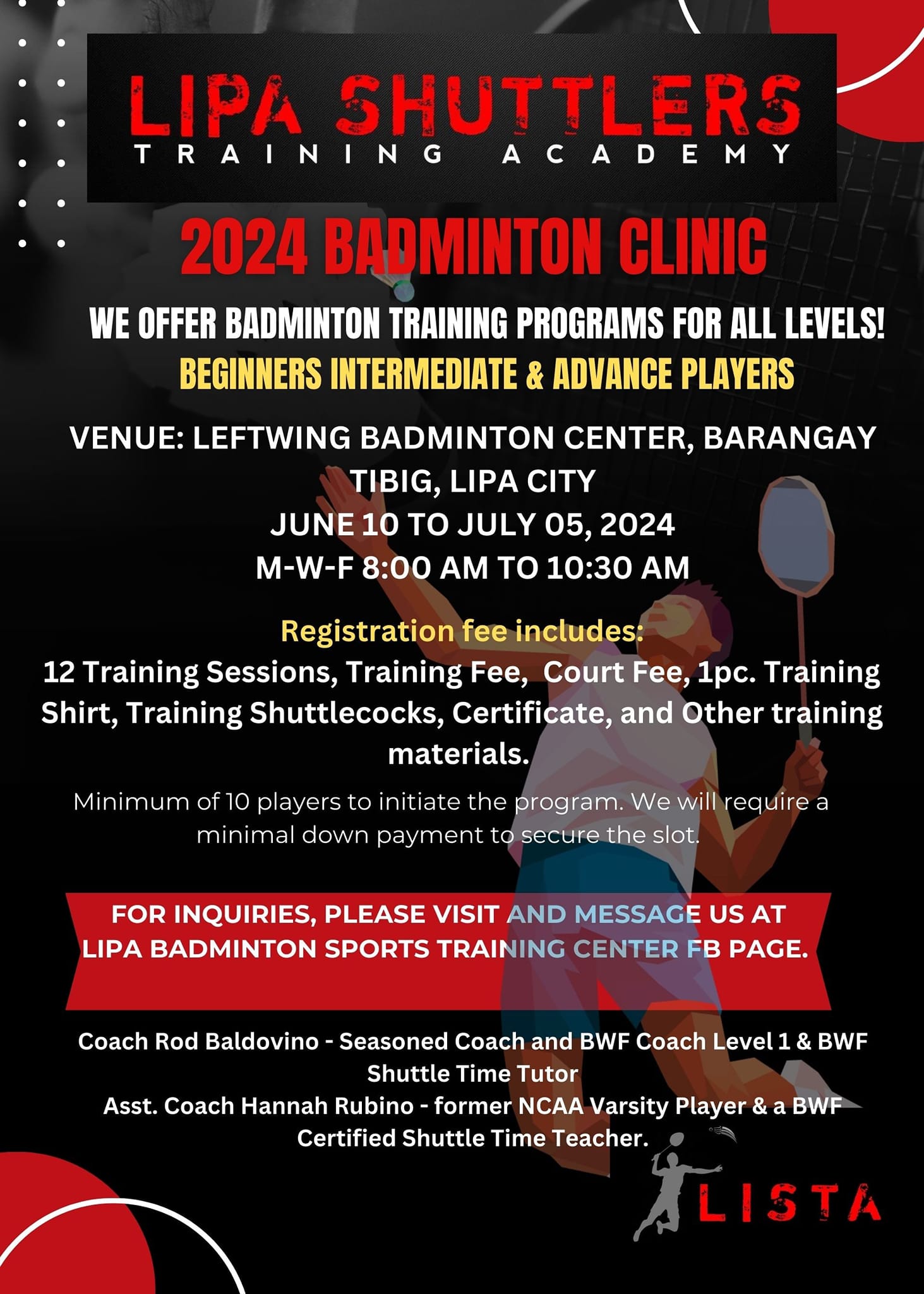 Lipa Shuttlers... - Lipa Badminton Sports Training Center | Facebook