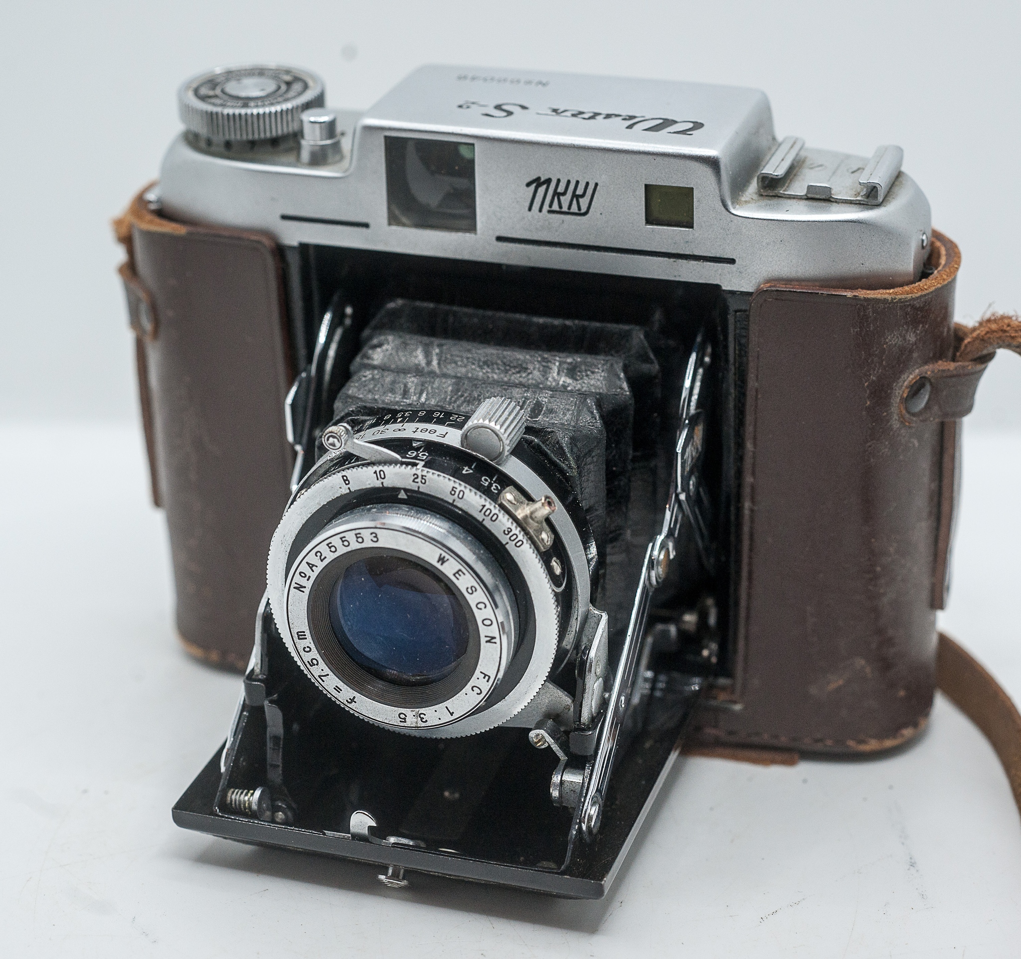 A recently fixed rarity, a Nishida Wester S2 6x6 folding camera