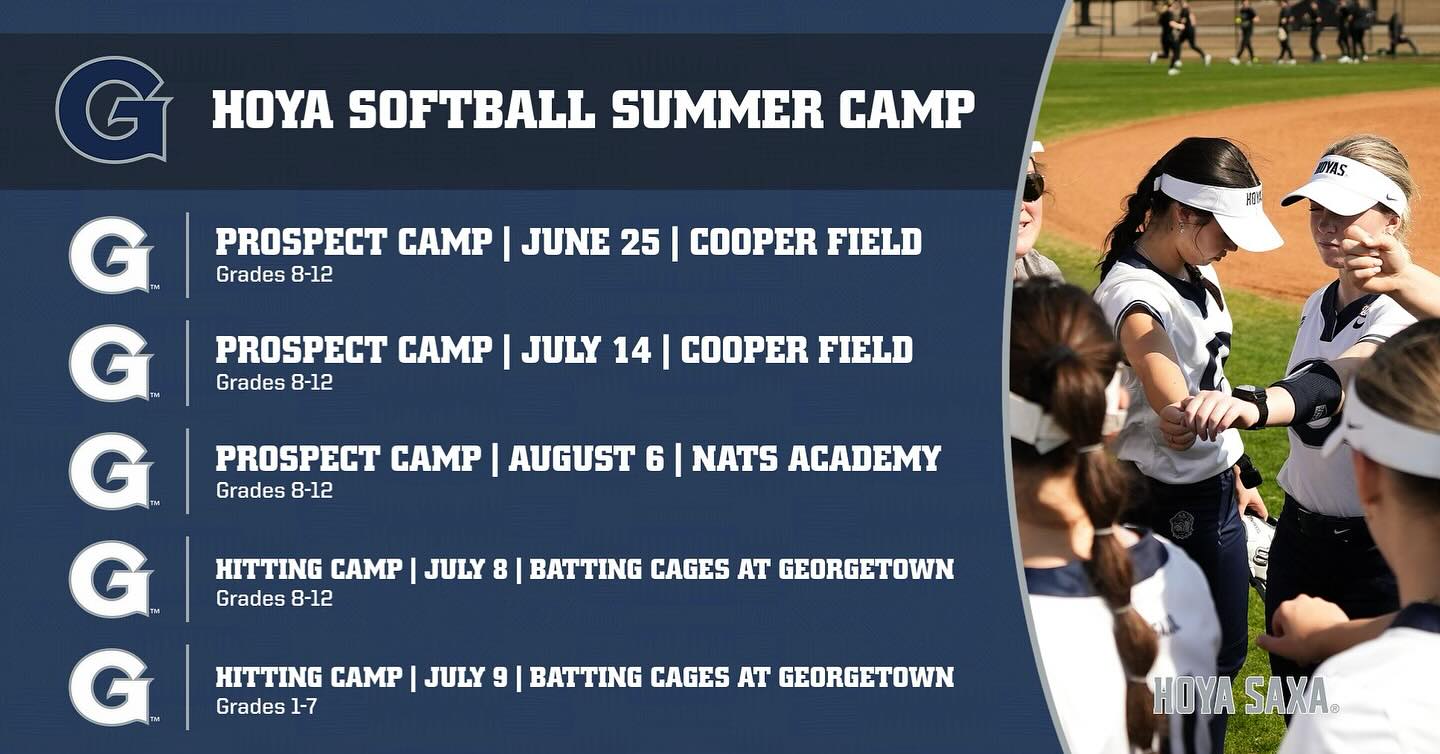🚨 FUTURE HOYAS 🚨 Summer camp... - Georgetown Softball | Facebook