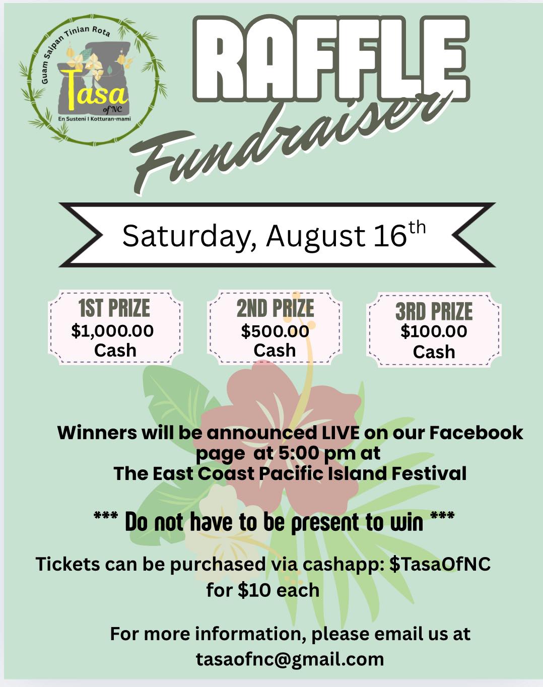 Tasa - Tasa’s first raffle fundraiser! Who is feeling lucky? Ticket is ...