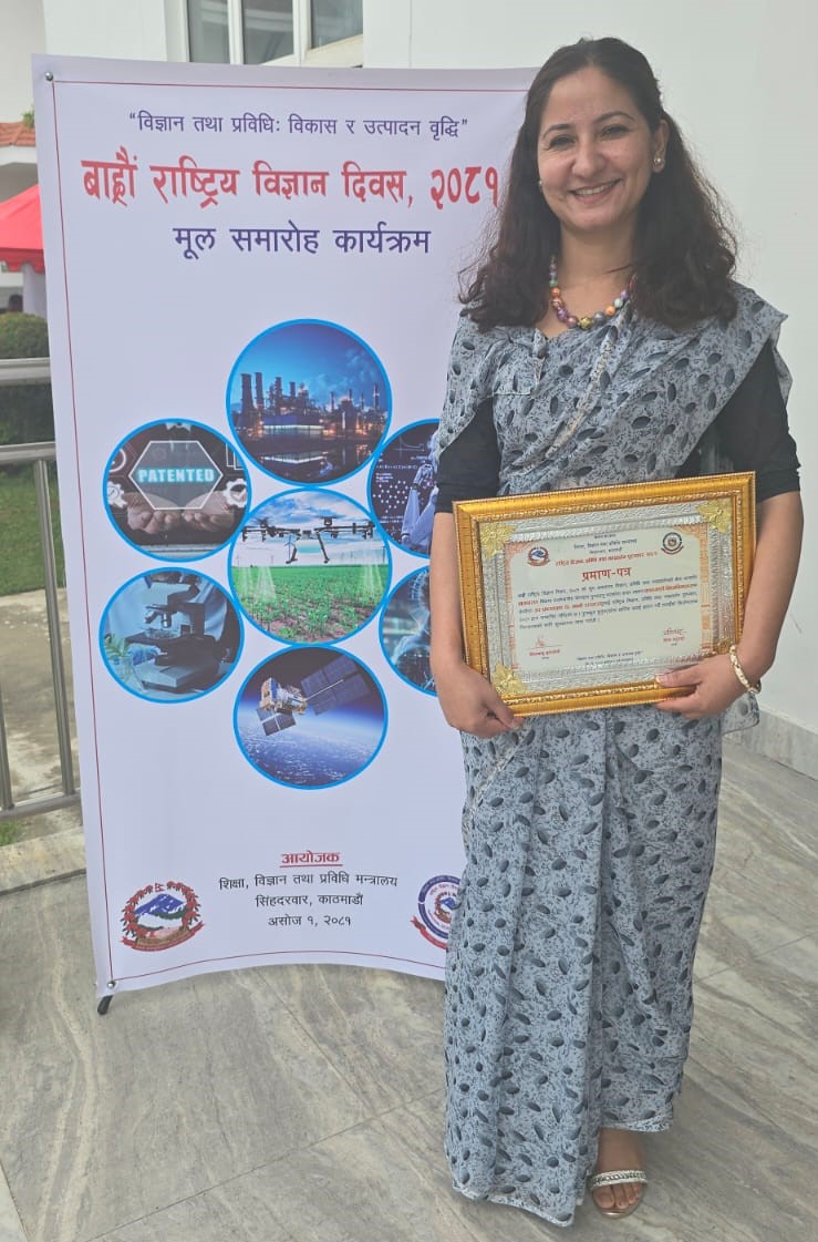 Kathmandu - Congratulations to Dr. Nani Raut for receiving 