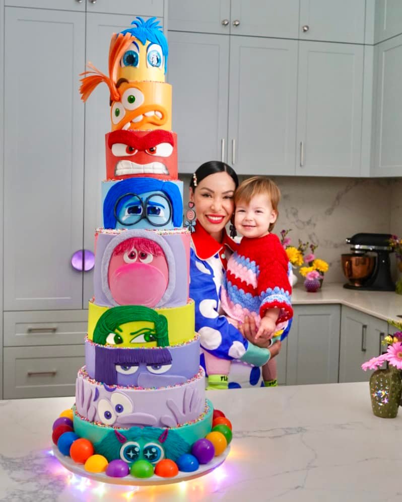 cake dress inside out Theme No Peanut Products Added Inside Out Joy Cake Tutorial