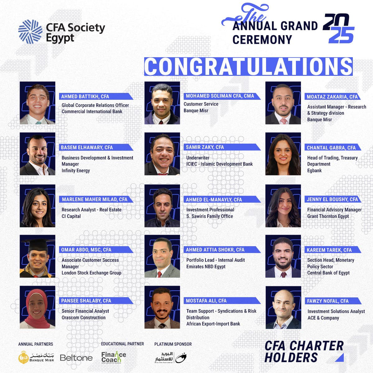 The CFA Society Egypt sends a... - CFA Society Egypt | Facebook