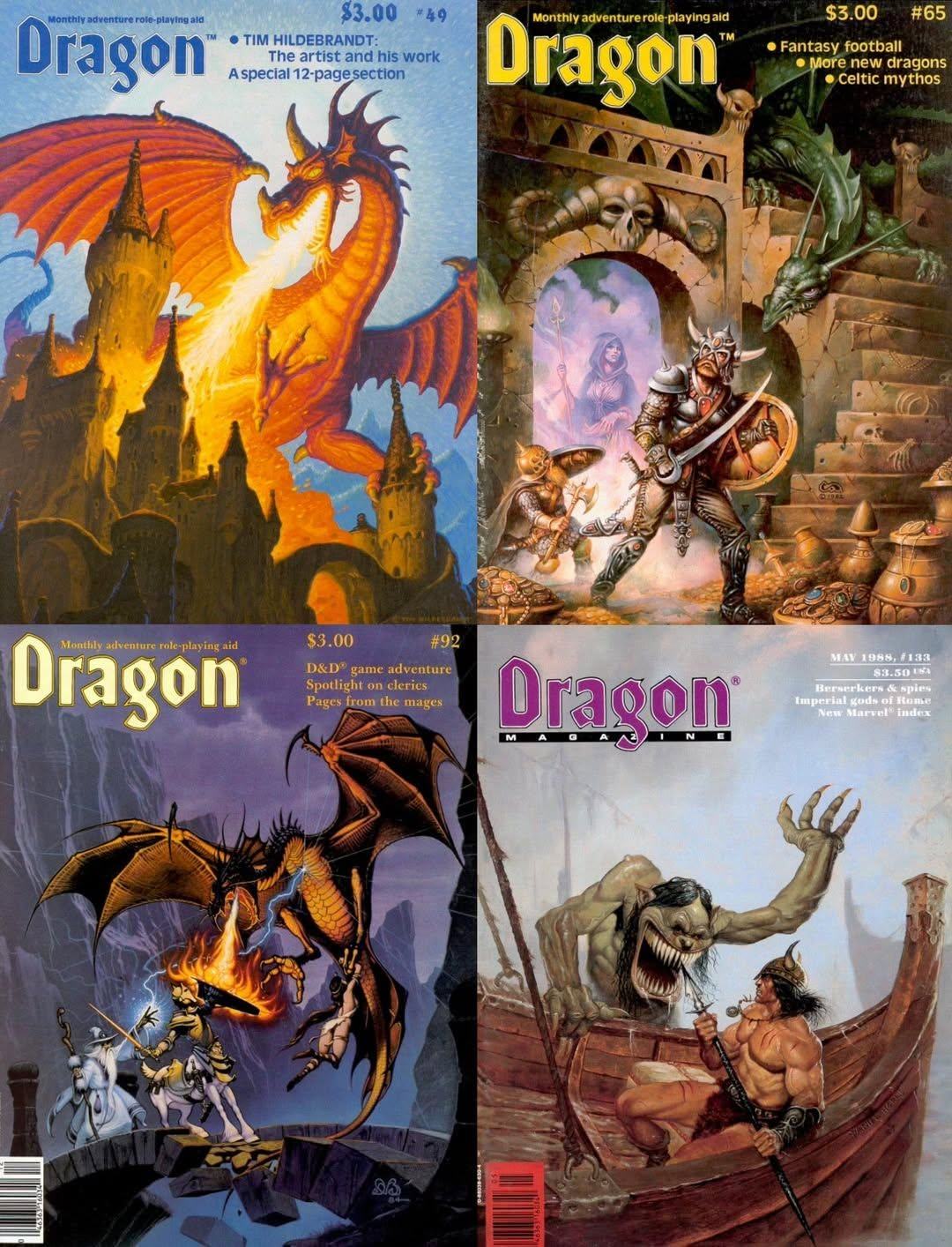 D&D Dragon Magazine art for game inspiration