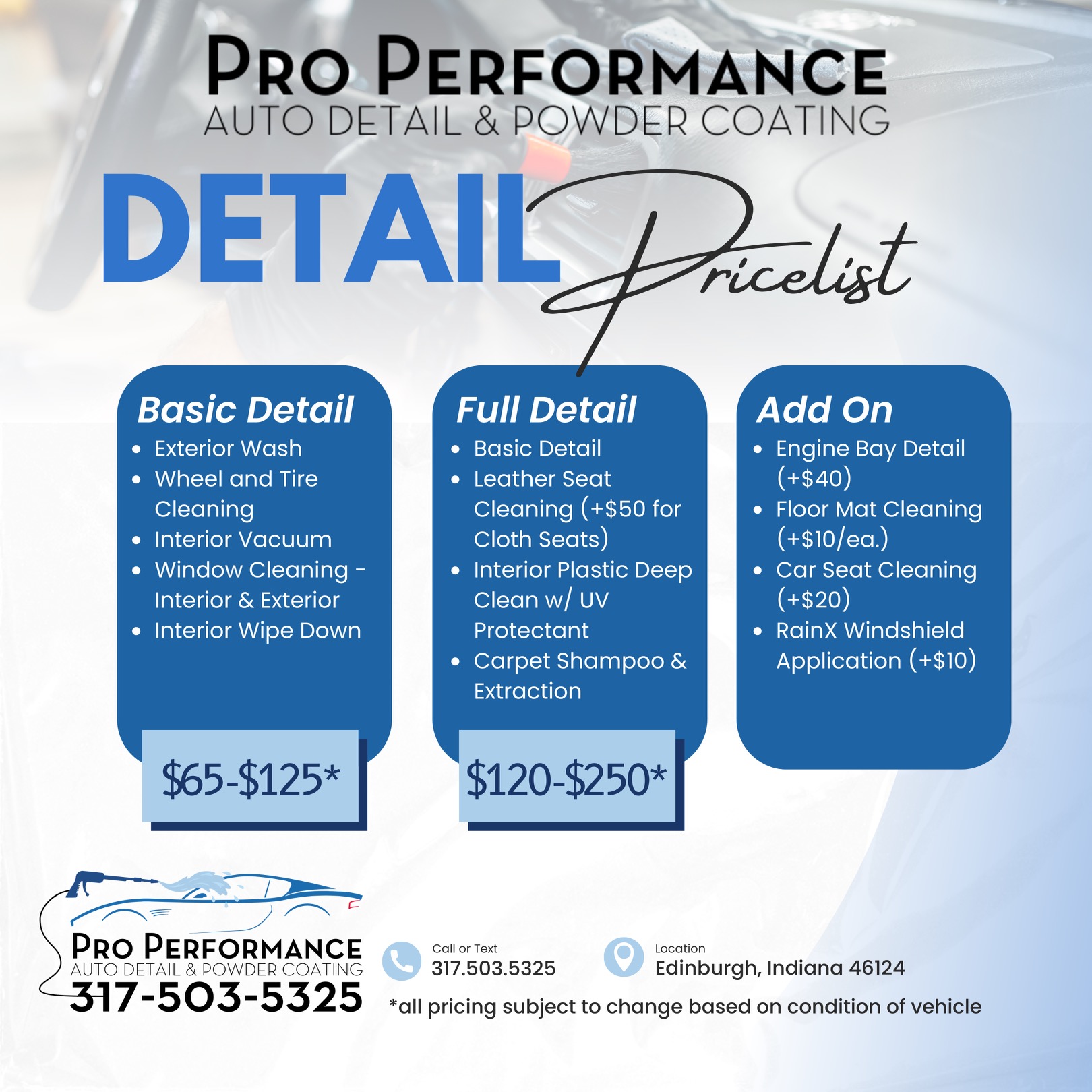 Pro Performance Auto Detail and Powder Coat
