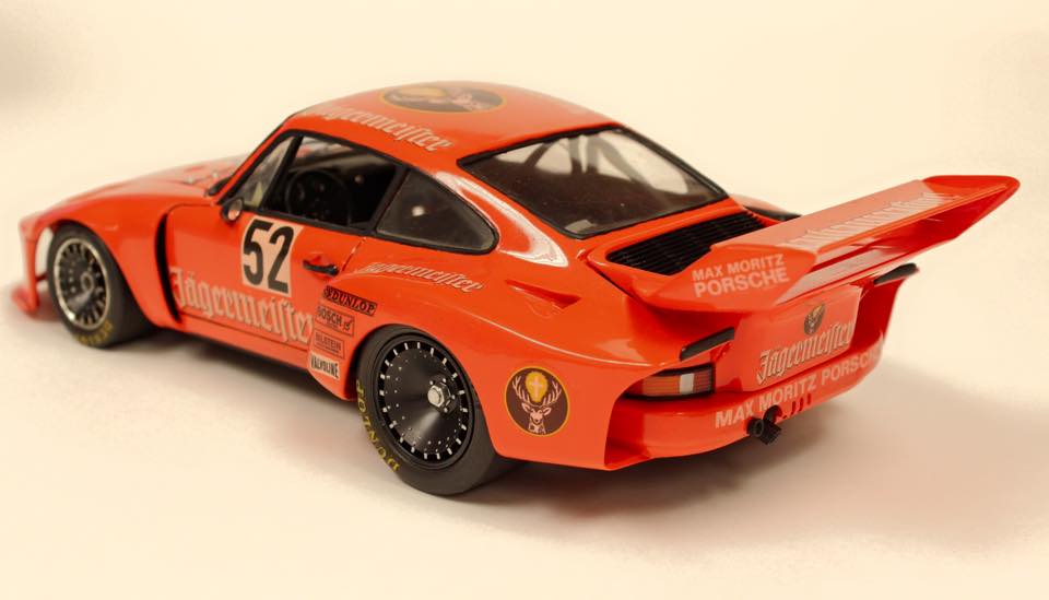 Tamiya 1/20 Porsche 935 Vaillant model with custom paint and details