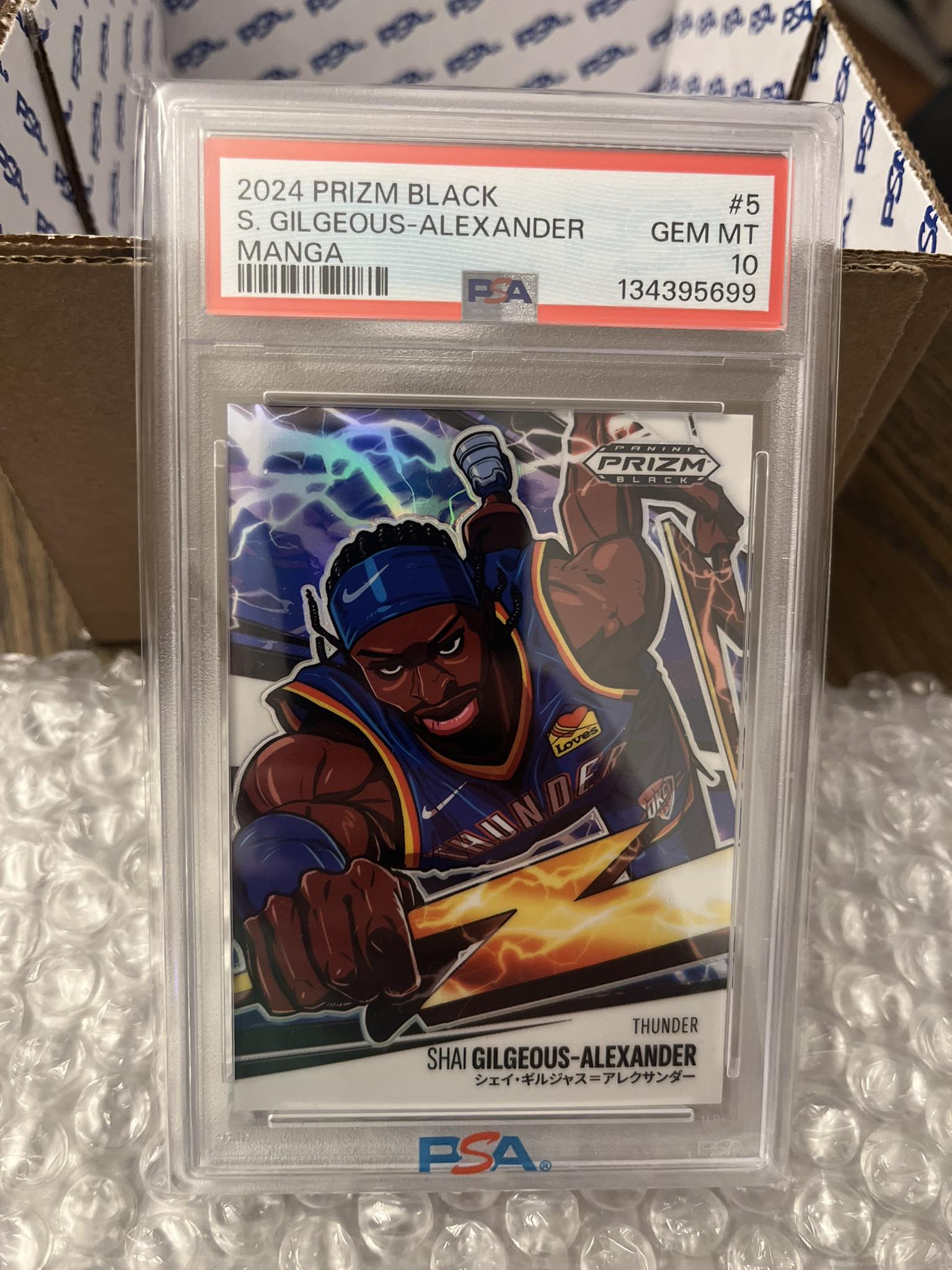 Prizm Black Manga - Shai Gilgeous-Alexander PSA 10. Only one other 