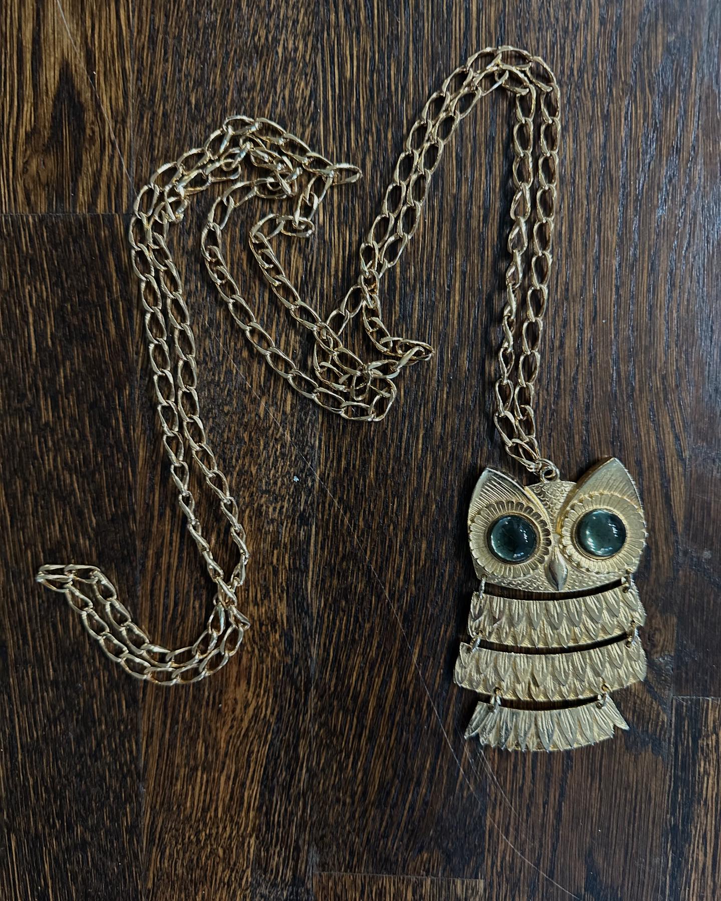 Elegant Inspire Hooting Night Watch Owl Perched Dark Pendant Necklace Ali
