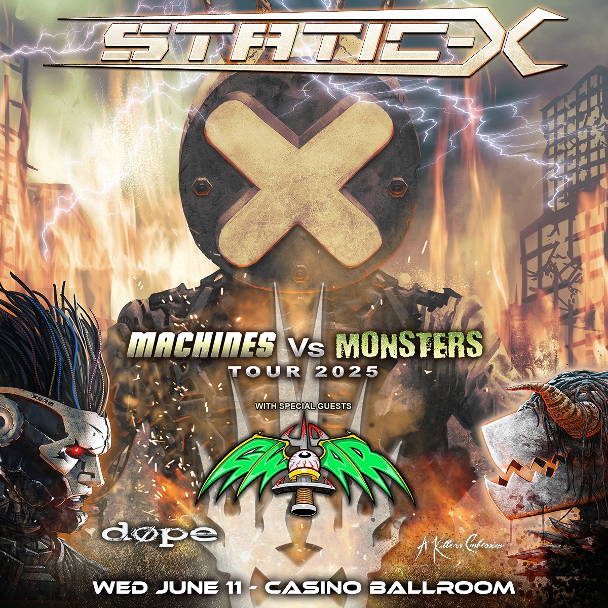 JUST ANNOUNCED!🤘 Static-X's Machines Vs Monsters Tour at History