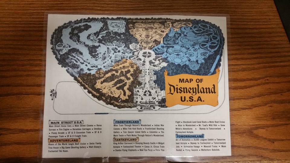 Vintage 1978 Disneyland map found at Goodwill