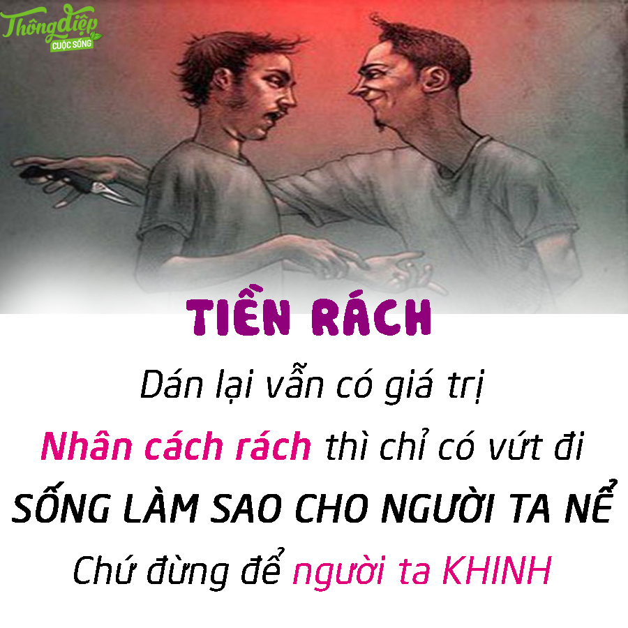 Tiền rách dán đúng cách vẫn còn giá... - Thông điệp cuộc sống | Facebook