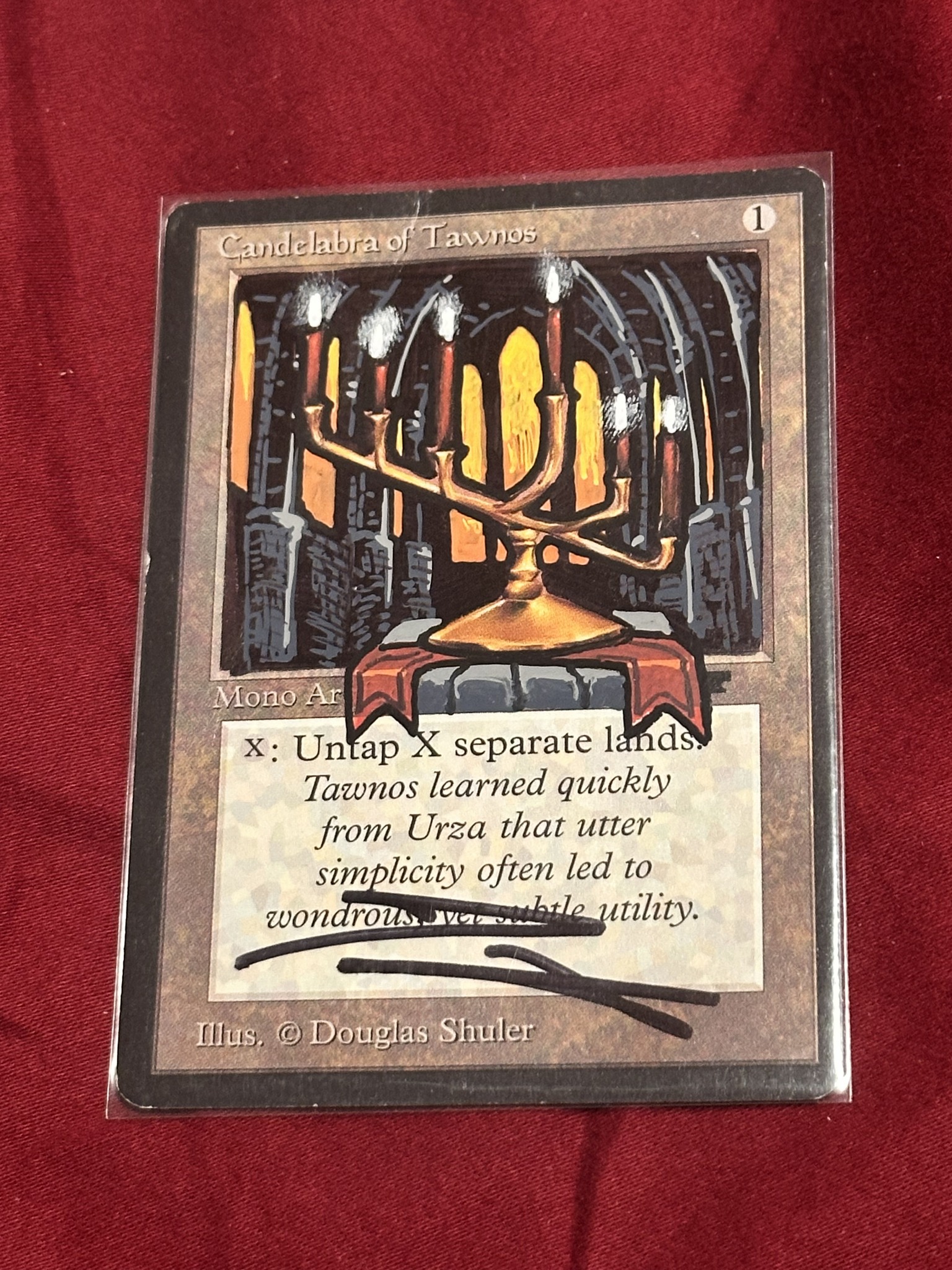 1 of a Kind Douglas Shuler Candelabra of Tawnos Alter. Altered and 
