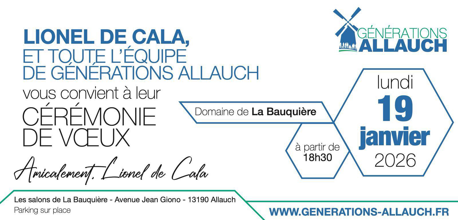 Générations - 🔵 INVITATION - VŒUX 2026 📣 Ce lundi 19 janvier (à 18h30 ...