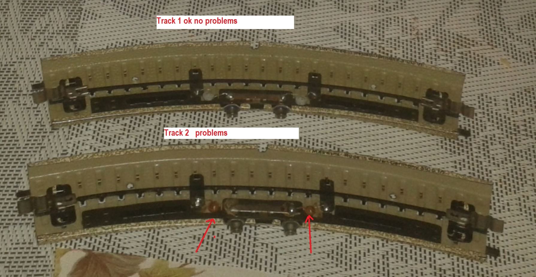 Marklin # 5105 contact section straight and two curve sections,no box ,HO scale | #498759215