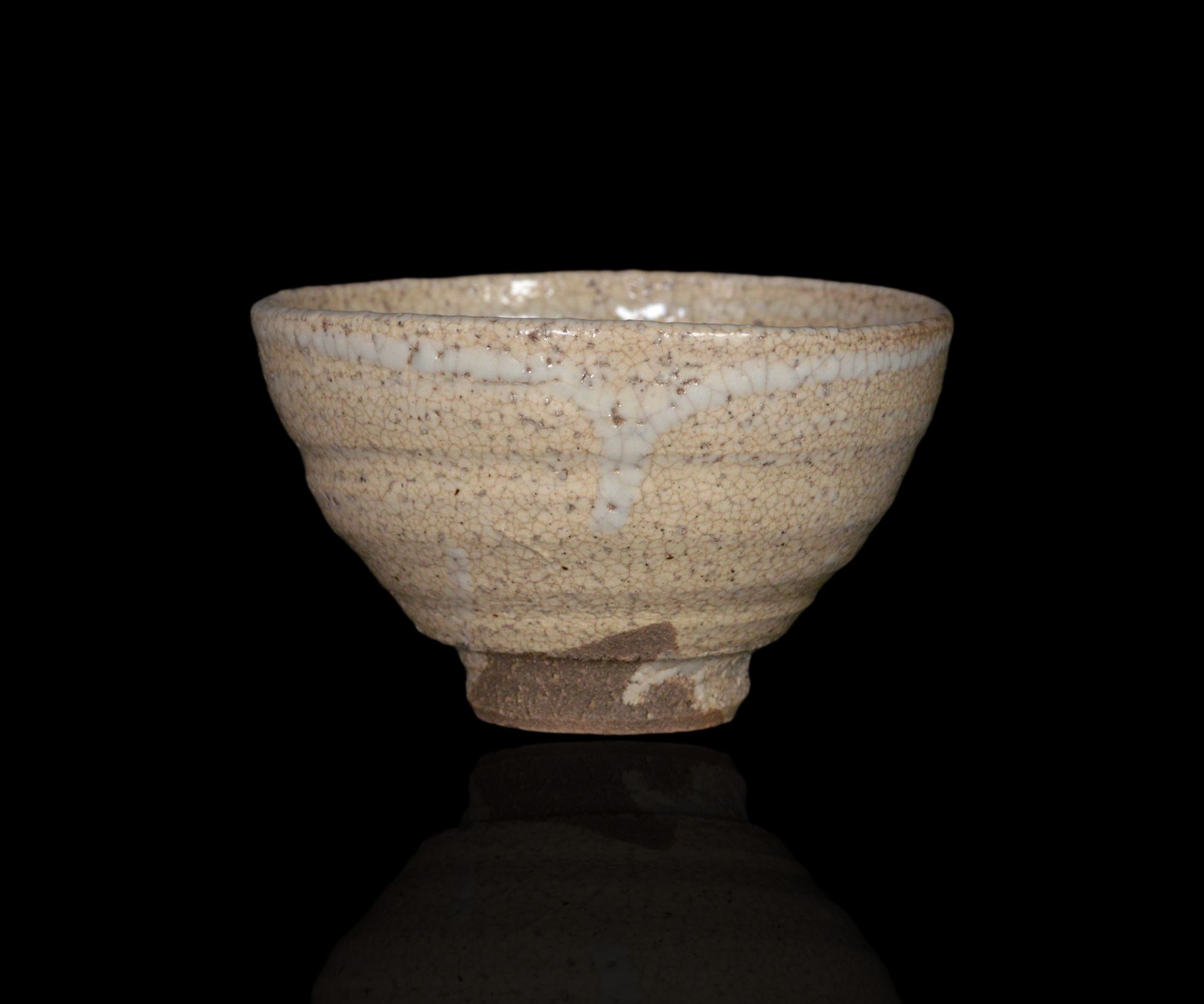窯と土 - 多田幸史 幾何紋金白金銀彩 小服茶碗 幅10.5cm/高さ6.8cm 