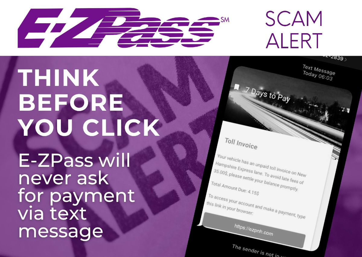 Think before you click! DMV & E-ZPass DE will NEVER contact you by