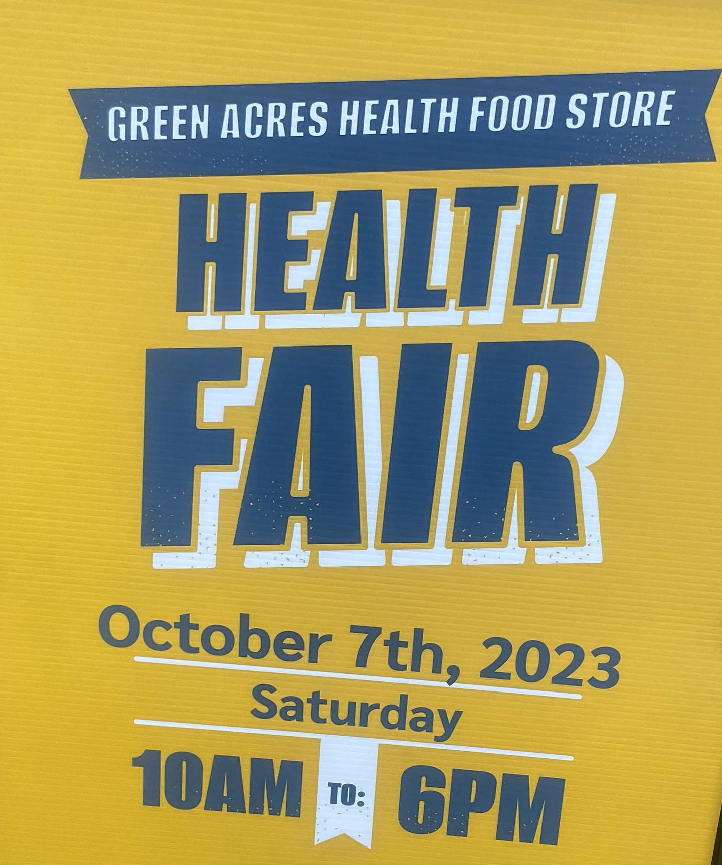 Green - It’s happening!!! The annual Green Acres Health Fair is back in ...