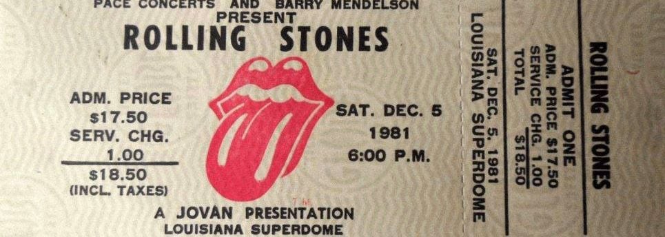 39 Years Ago today, December 5, 1981. The Rolling Stones Concert