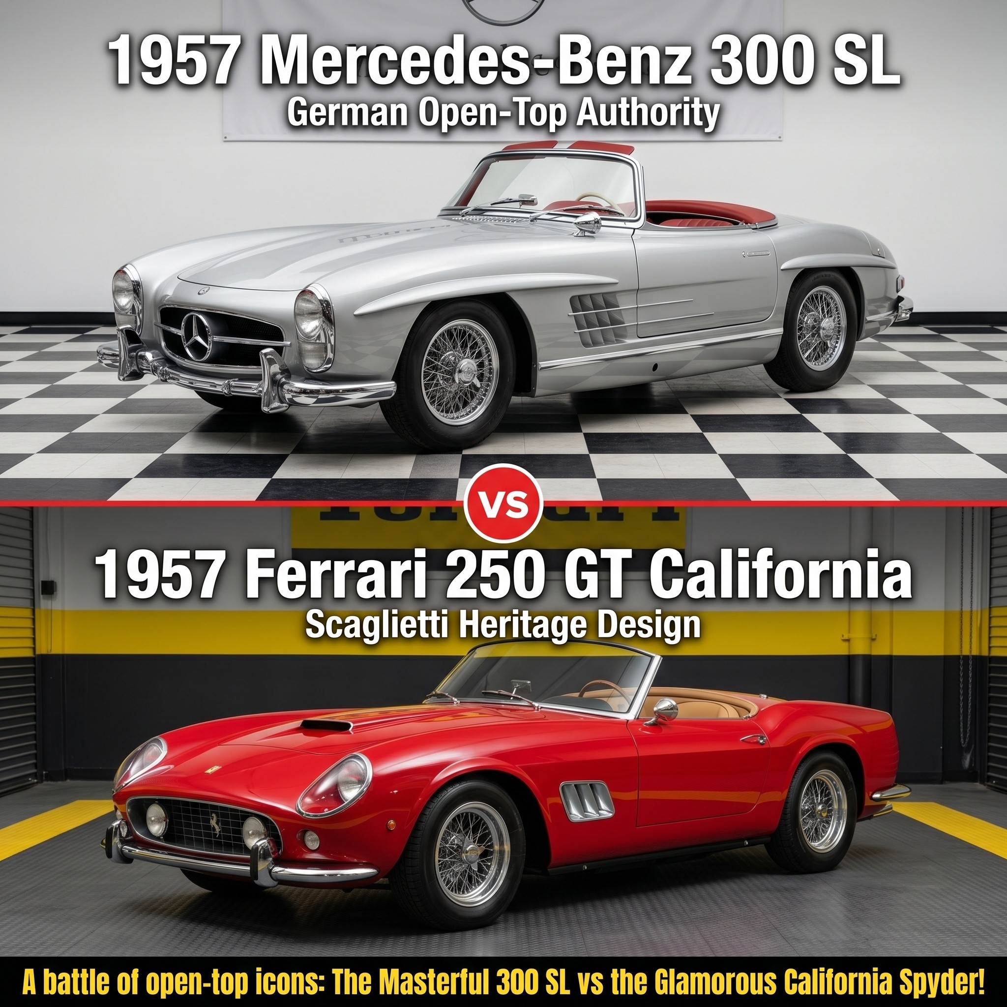 Which car to choose: 1963 Ferrari 250 GT California Spyder or 1957