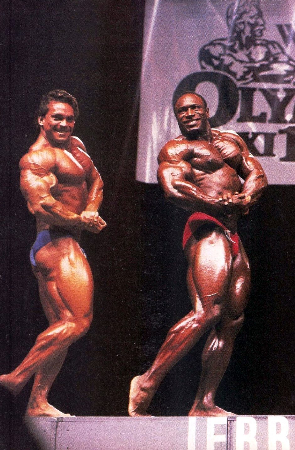 Top 3 at the 1985 Mr Olympia- Beckles, Gaspari and Haney