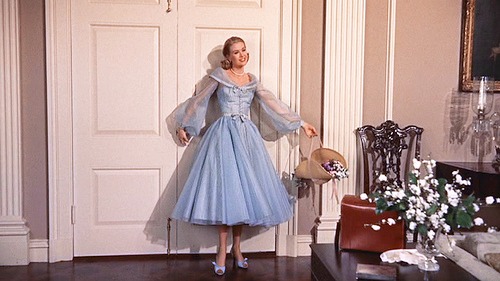 high society blue dress Grace Kelly in Helen Rose design for Size:11 years (146 cm) Split to neckline Jean Paul Gaultier - WNN_PRODUCT:UUL