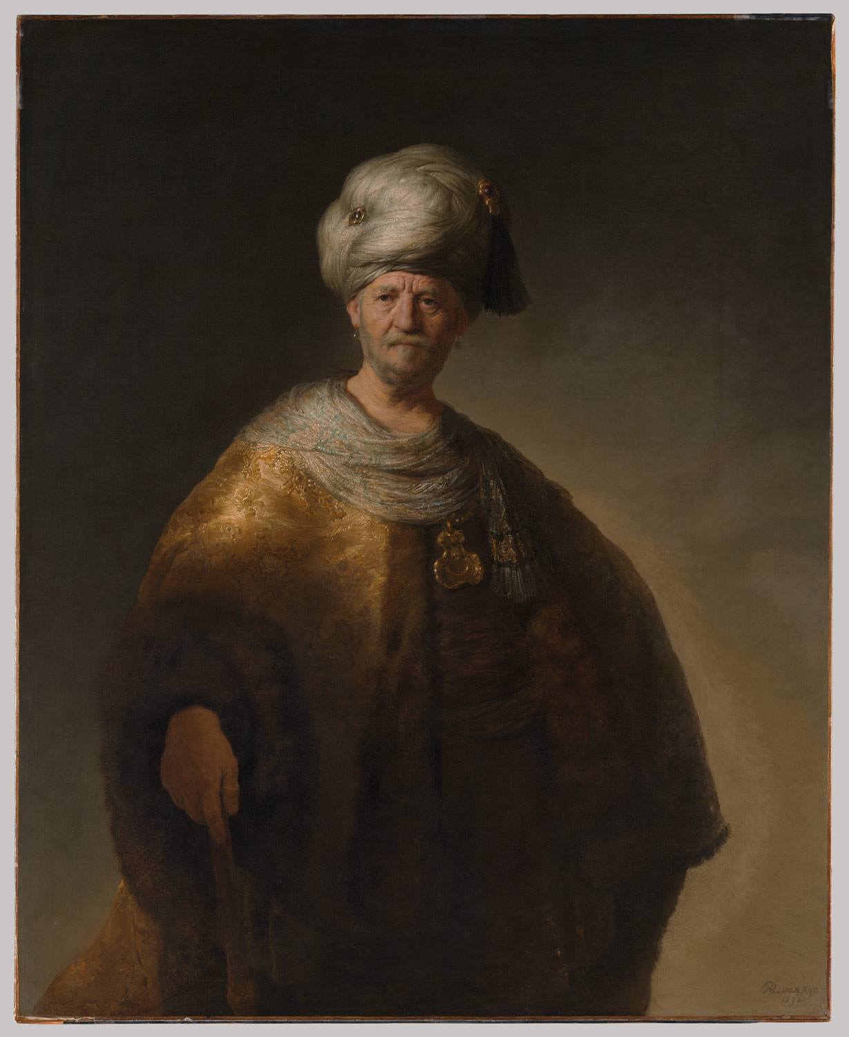 knee length figure of a man in an oriental dress Rembrandt's painting campaign:spring-getaway