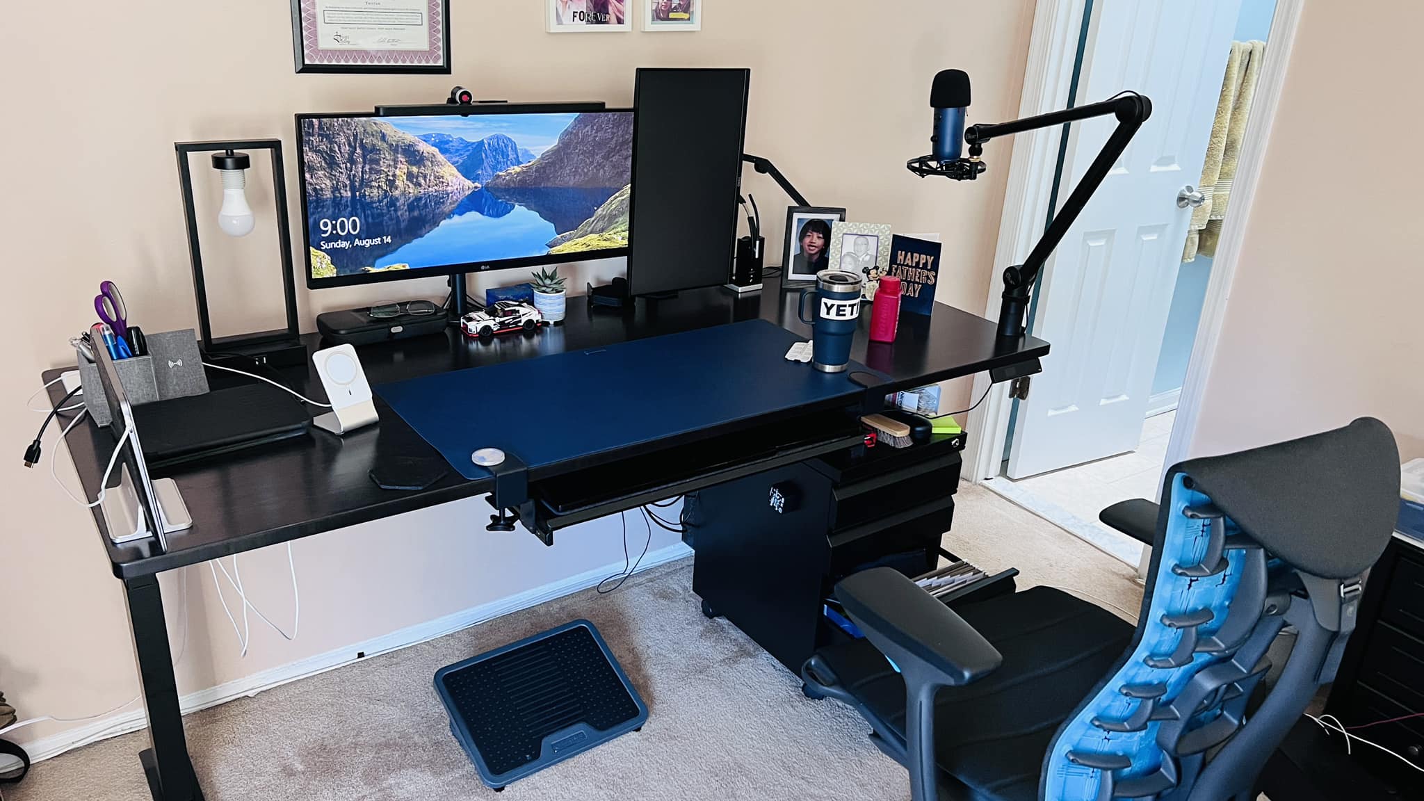 My wip wfh full-time setup. I just bought the Fully Jarvis 72x30