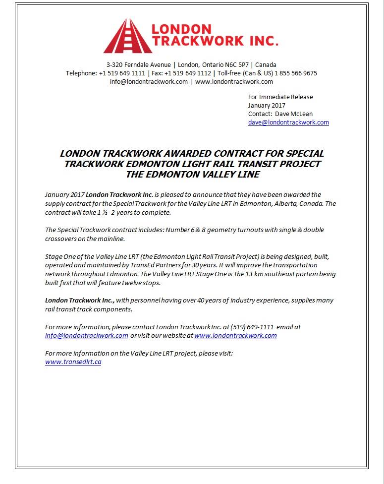 London Trackwork Inc. | London ON