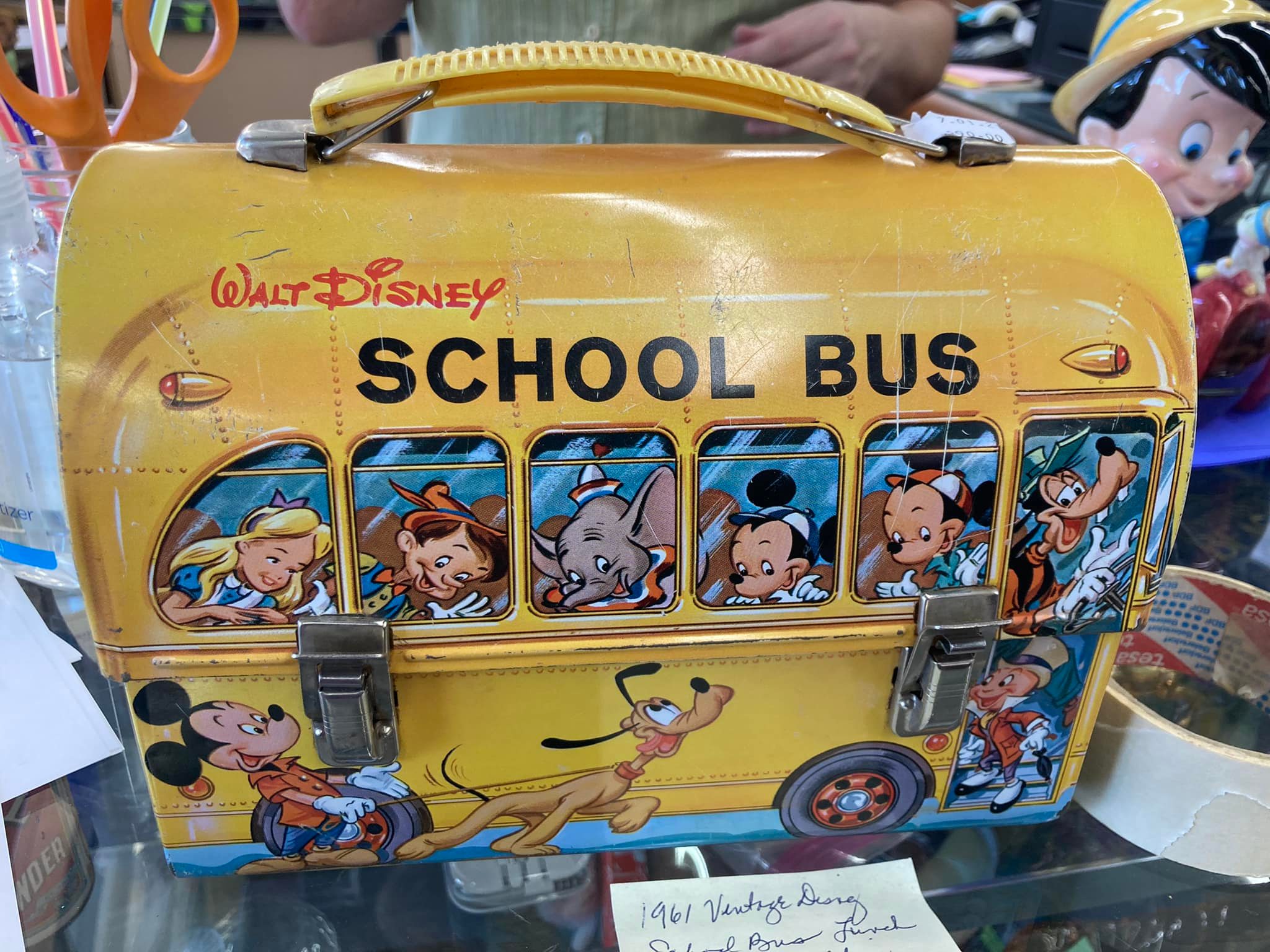 1961 Walt Disney school bus lunch box found in Poway, CA thrift shop