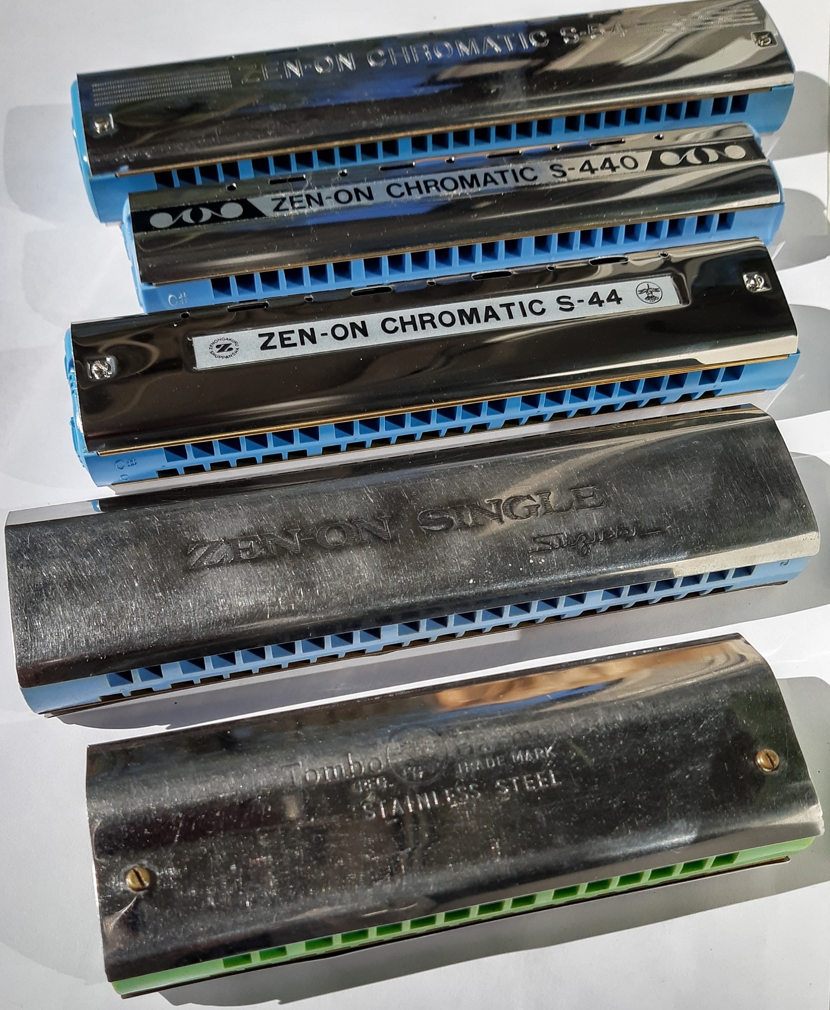 Japanese chromatic harmonicas under Zen-On brand