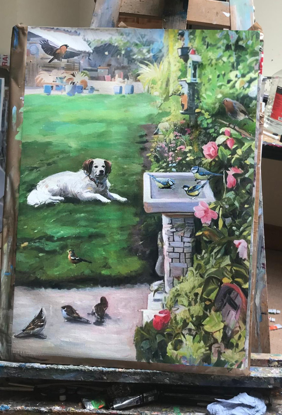 The Garden - oil on canvas... - Maureen Roe Portrait Artist