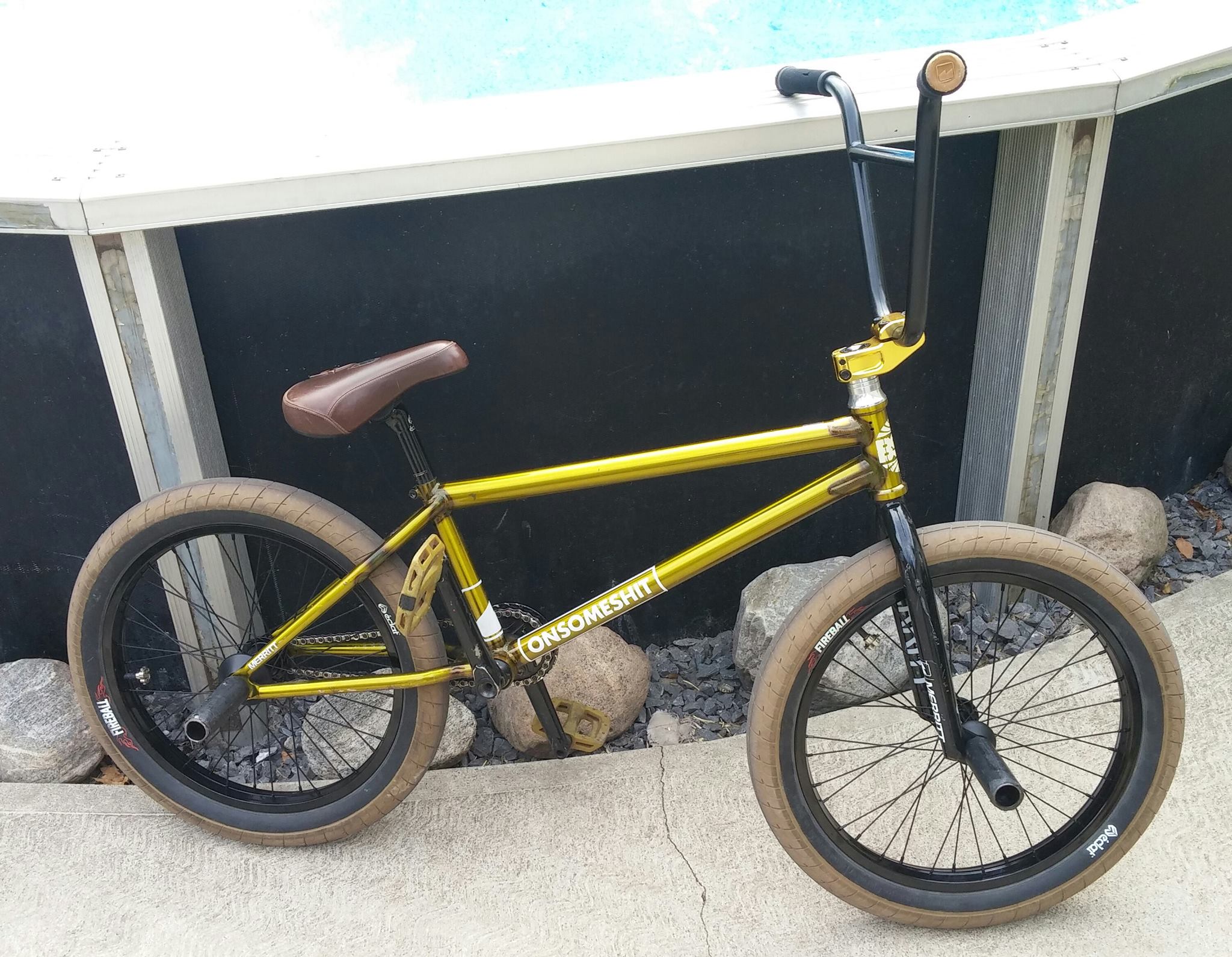 Eclat Bondi rims with Helix hubs on a BMX bike