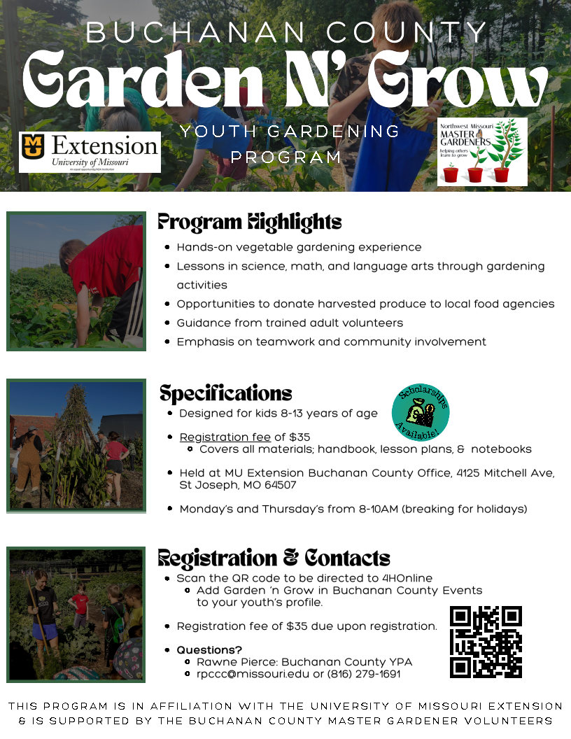 Buchanan - This summer, MU Extension is excited to host the Garden 'n ...
