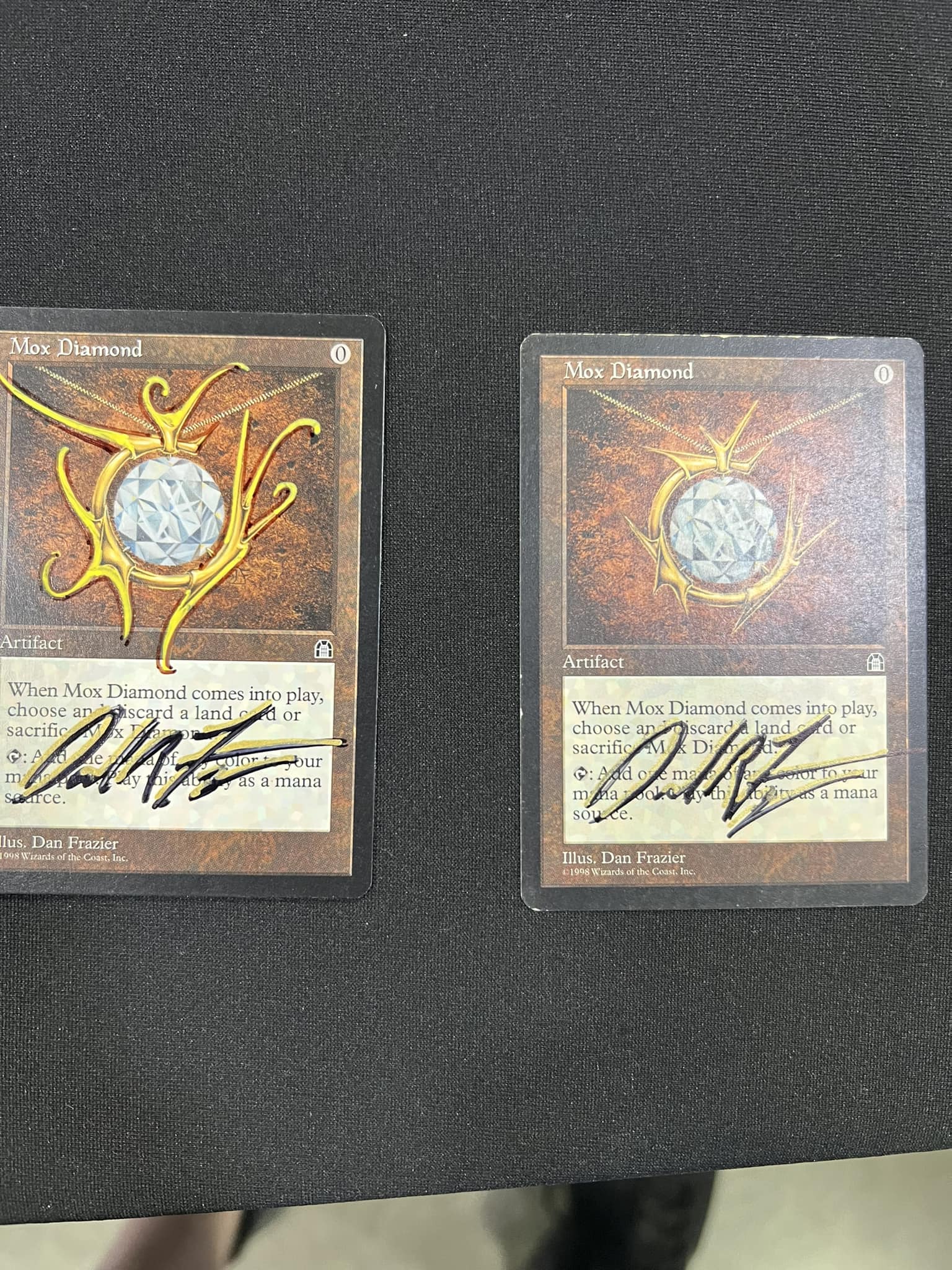 MTG アーティストプルーフDan fraizer MTG Mox Diamond Sketch Dan