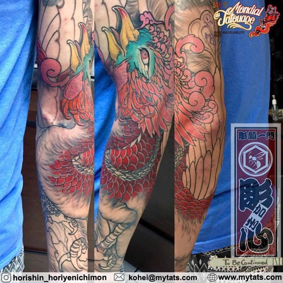 Rochishin, tattooed with cherry blossoms, one of the 108 Heroes of