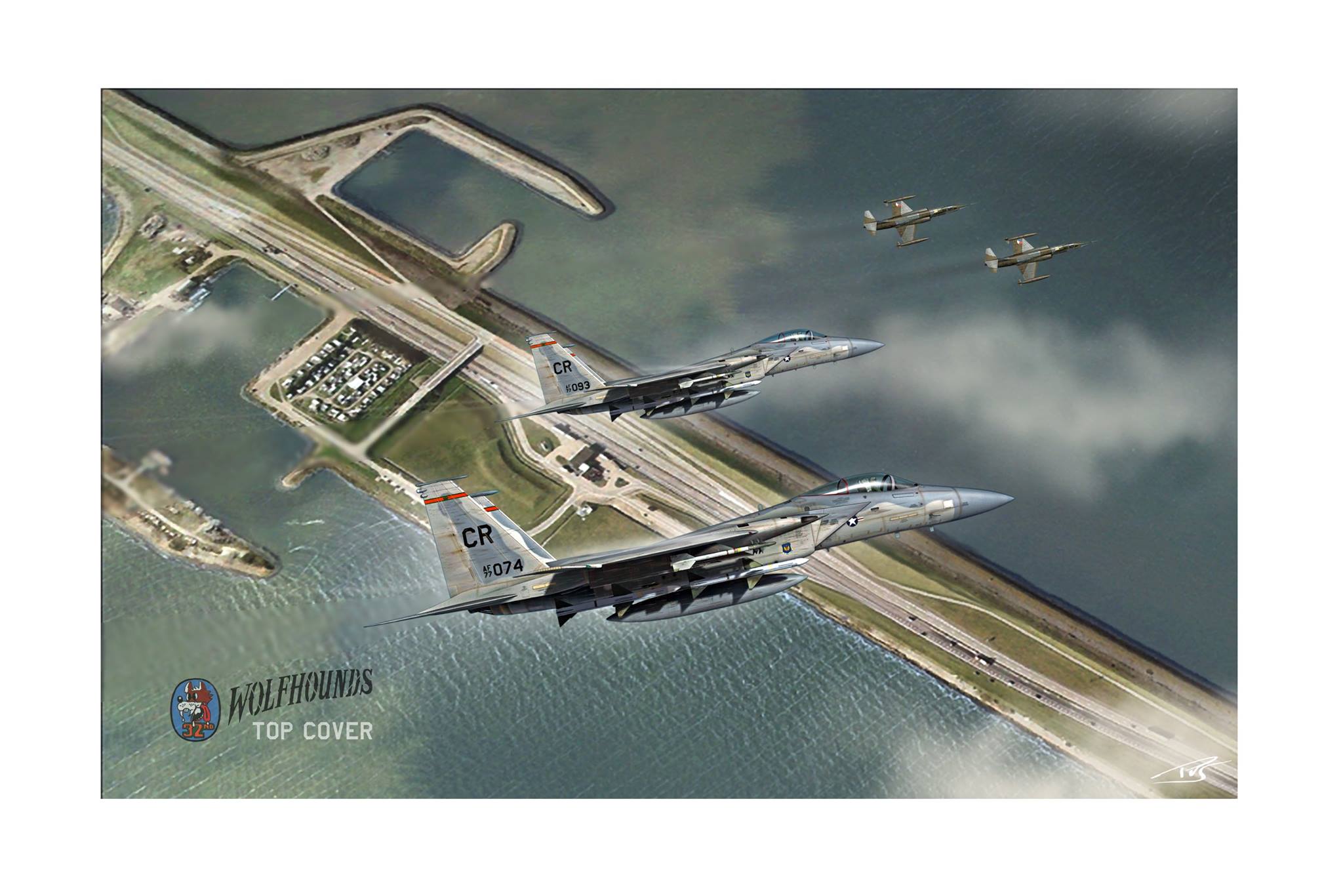 Former USAFE F-15A Eagle of the 32nd TFS 'Slobbering Wolfhounds