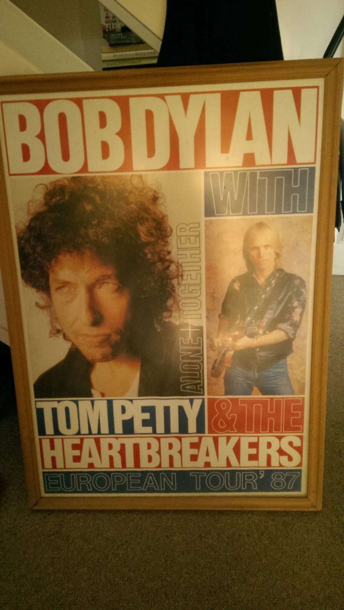 Bob Dylan 1987 concert poster from Tel Aviv's Park Hayarkon