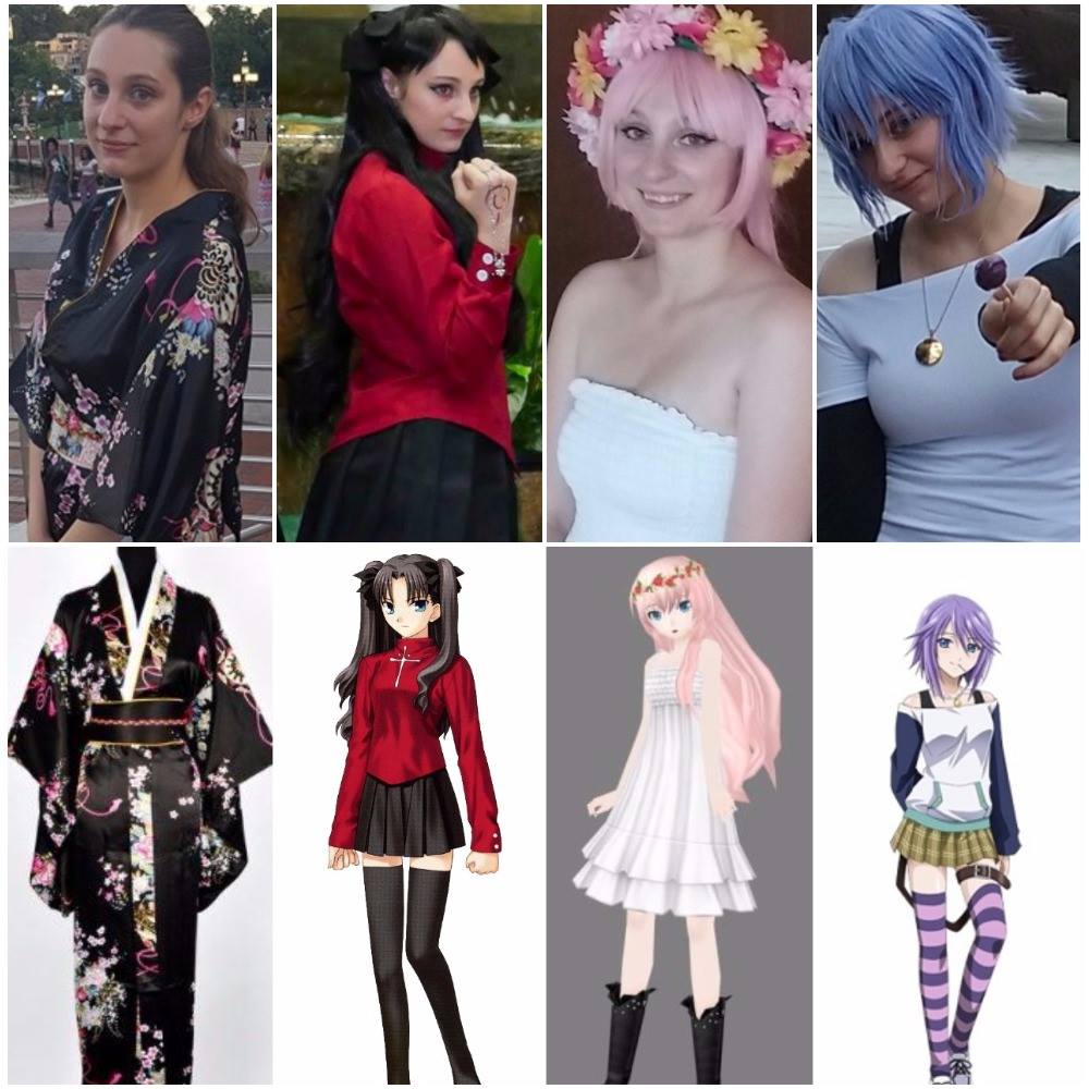 Cosplay pictures and social media handles shared