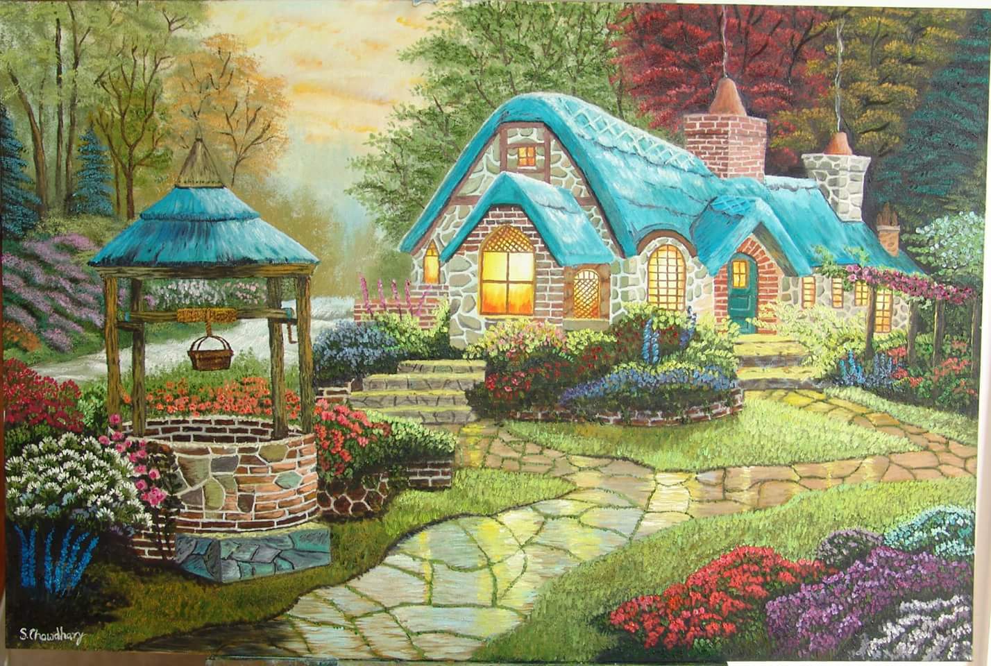 This Thomas Kinkade St Nicholas Circle painting seems a bit like