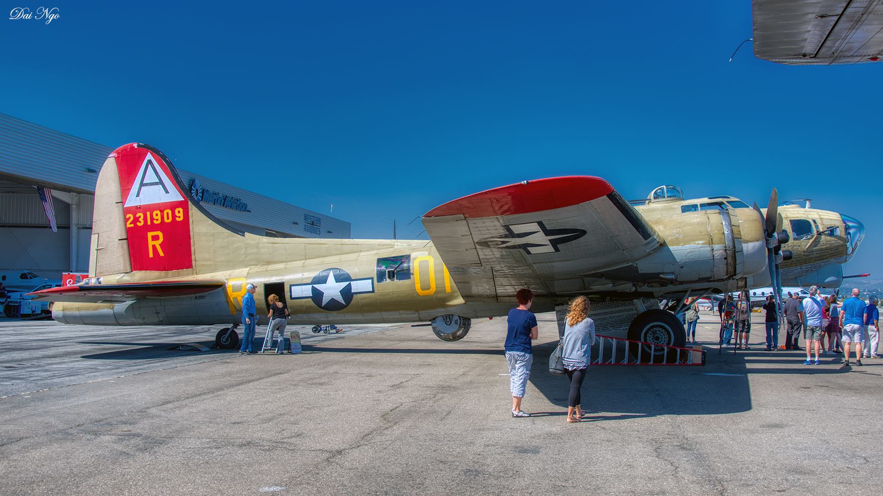 This is a rare photo of the original WW2 B-17g Flying Fortress