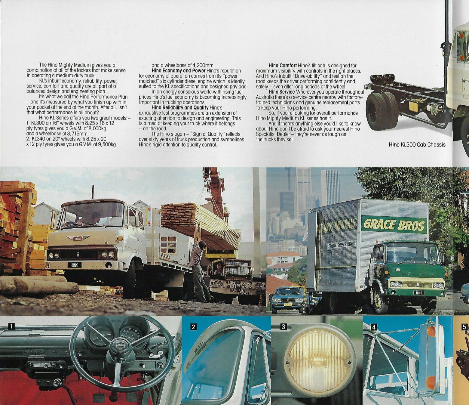 TERUKO HINO IN CROSS-OVER 1978年 HINO KL SERIES TRUCKS BROCHURE 1979