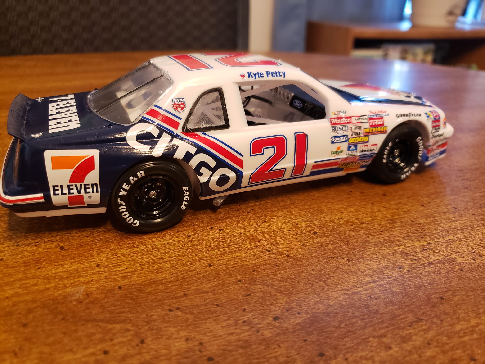 Kyle Petty's 1987 T-Bird model car