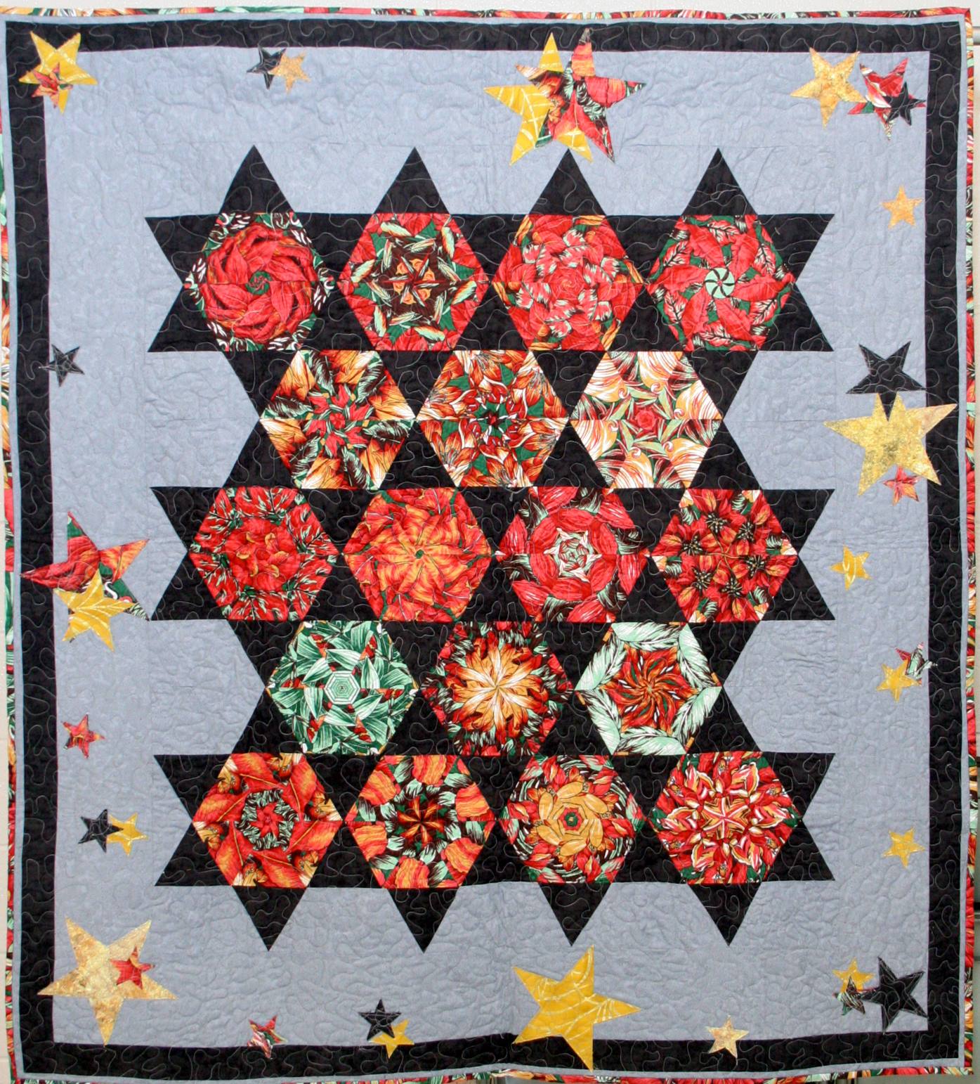 Couverture Patchwork (quilt) Inachevée 60x60 Pouces - Sandwiched, Quelques Coutures Faites