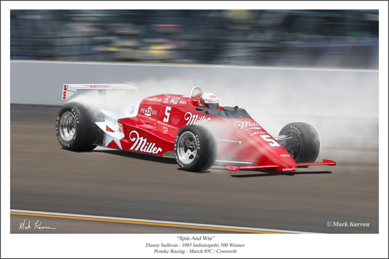 Sold at Auction: Danny Sullivan Indy Car Stand Up & 1985 Indianapolis 500 Winner
