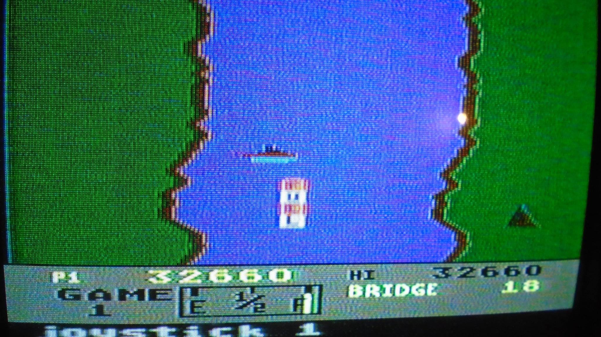 Playing River Raid with a stock 5200 joystick