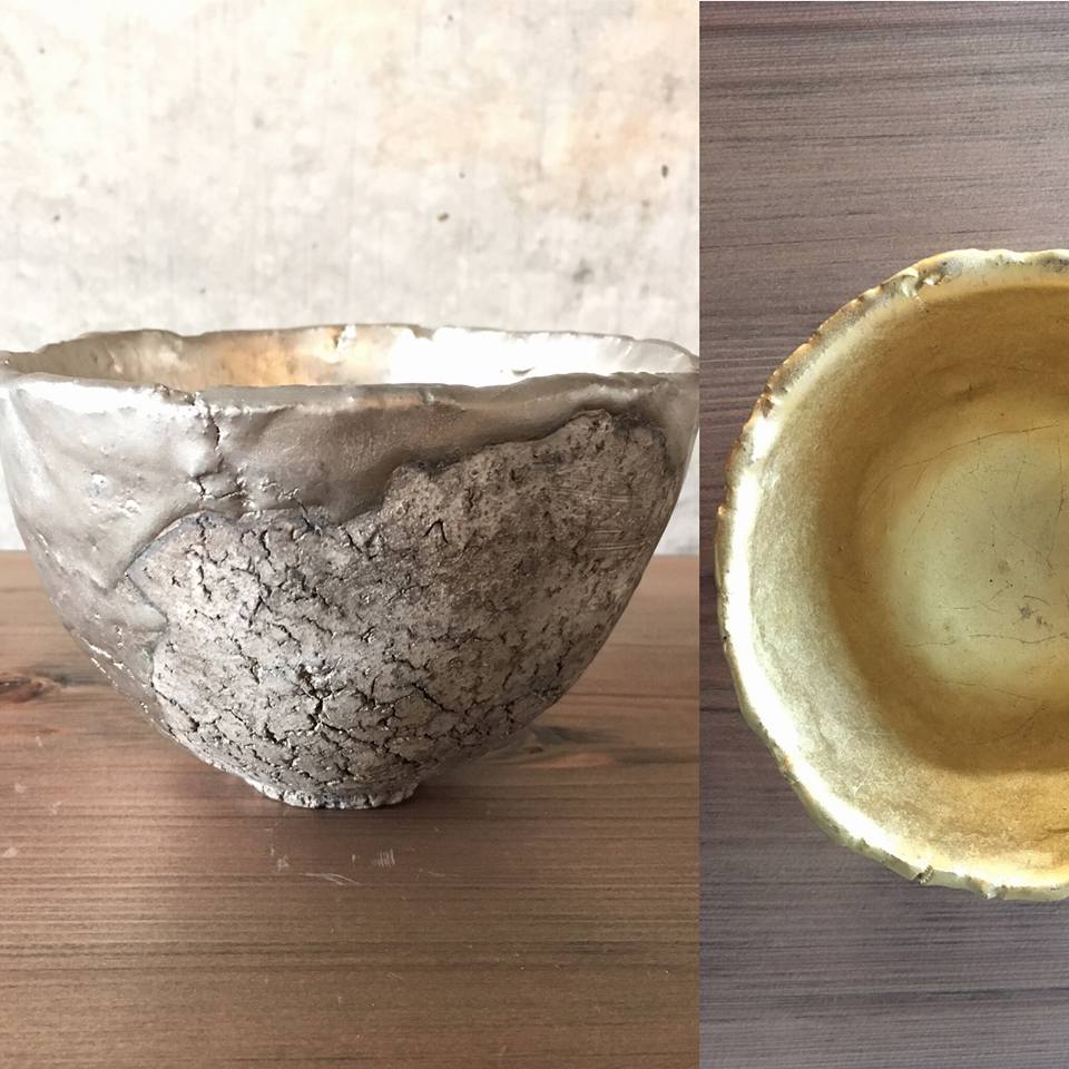 寺田美術 - インスタグラム始めました。小川待子さんの金銀の茶碗