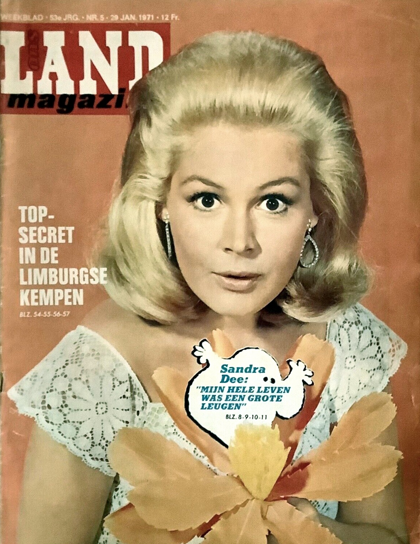 Sandra Dee on the cover of Japanese fun magazine. May 1964.