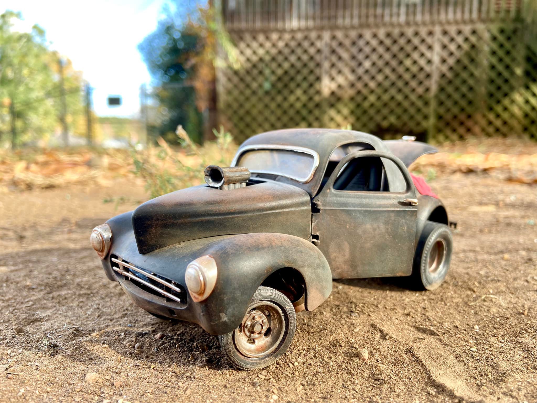 Revell 41 Willys Gasser model completed and polished