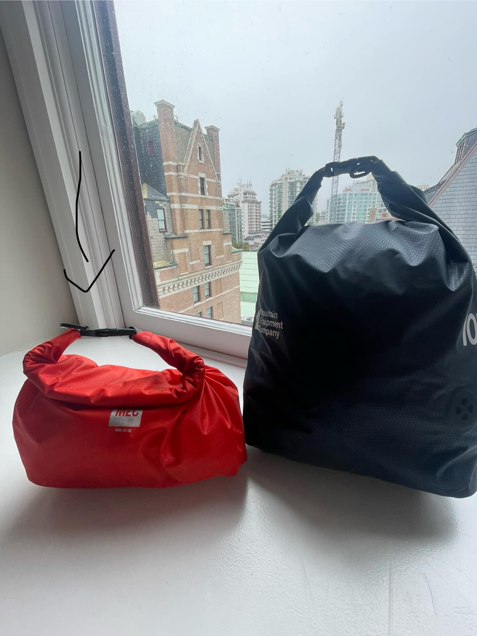 left my backpack out in the rain M-Tac Cover Waterproof - Bag Rain Cover 30-40L Plagued by the rain, the