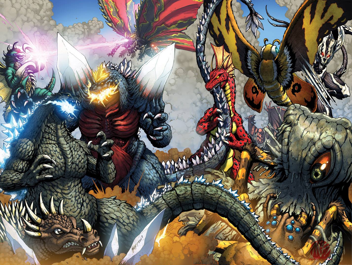 The Godzilla-pocalypse. Art by Matt Frank